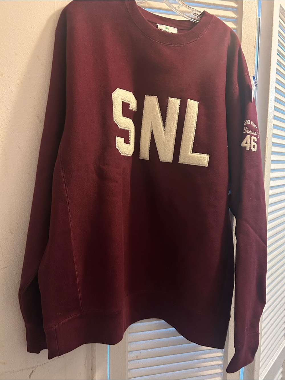 SNL Saturday Night Live Season 46 Sweatshirt Adult Xl Maroon Heavyweight